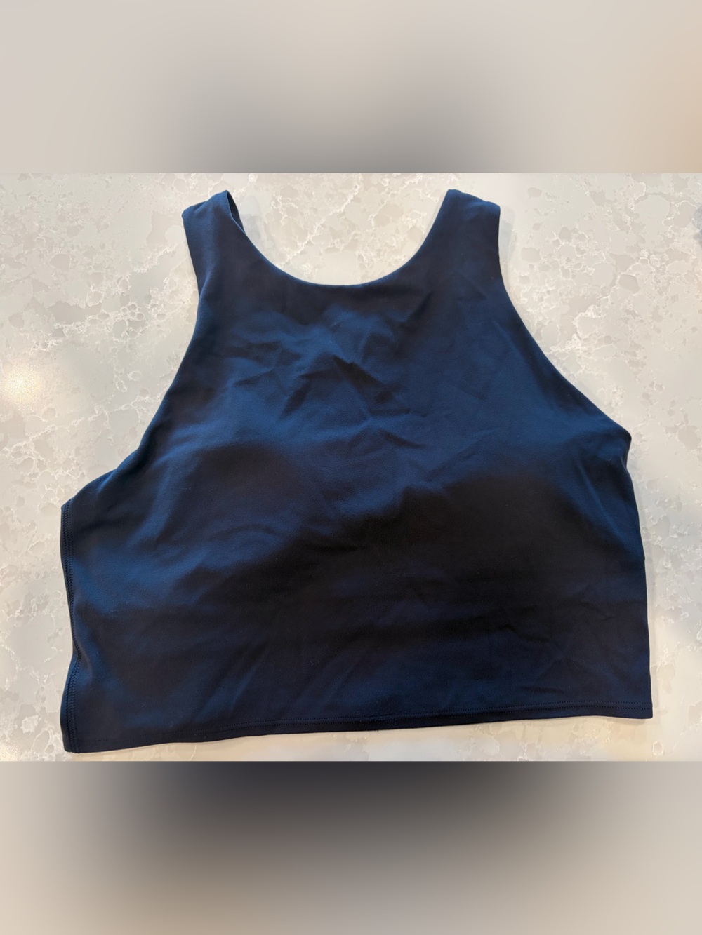 Athleta Navy Cropped Scoop Tank